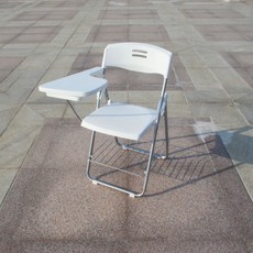 온코 접이식 1인용 일체형 책걸상 야외 회의실 테이블, 화이트 단의자+필기판 2장 발송