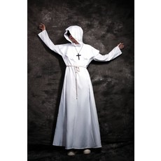 페타 나비 남성과 여성 램 전체 얼굴 펑크 코스프레 마스크 모양 무대 그물 레드 비브라토 할로윈, 규격 없음, 화이트 벨트 끈이 긴 홑옷. 십자가 목걸이.