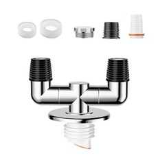 프리라이프 - 세탁기 하수구 트랩 2구 배수구 연결 부속 벌레 차단 냄새 제거 1세트, 1개