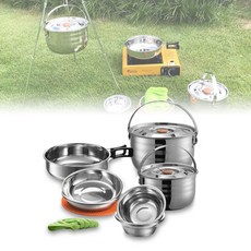 스텐코펠 캠핑식기 야외조리 레져용그릇 캠핑용코펠, 1개, 마켓초이쿠팡 본상품선택