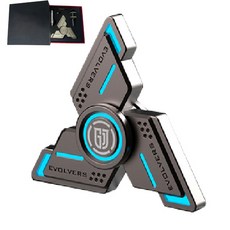 金屬指尖陀螺 R188 修繕劍 成人玩具方塊手部旋轉手指高級型, 夜光手裡劍藍色黑色旋轉器