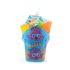 兒童沙灘玩具套裝，章魚沙灘桶玩沙工具組，多件組海灘戲水玩具, 章魚沙灘桶, 1個, 27cm