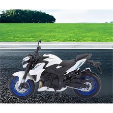 11456348 다이캐스트 수집품 모델 모형 1/18에 적합한 스즈키 GSX‑S750 ABS제 스태틱 합금제 컬렉션 바이크, 화이트