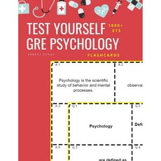 Test Yourself 1000 ETS GRE 심리 플래시 카드 Study 일반 테스트 준비 카드북