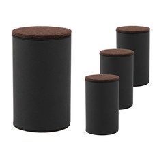 철물대장 가구 다리 높이조절발 초간단 접착, A-17.블랙 원형(대)(60x102mm)-4개
