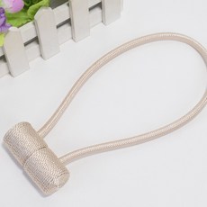 실린더 헤드폰 커튼 마그네틱 버클 윈도우 액세서리 커튼 스트랩 스트랩 방직 부자재, 베이지, 1개