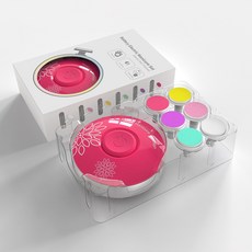 DIU 【6磨頭套裝】護理美甲器兒童成人電動磨甲器修甲器修腳指甲工具, 1個, 玫瑰紅【全套6磨頭】英文彩盒版:如圖