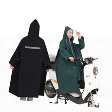 라이더 우비 반사띠 안전 오토바이 자전거 방수 레인코트 후드 롱 코트 야외 활동