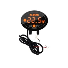 LED 모니터링 디스플레이 디지털 전압계 방수 오토바이 측정기 DC 9V-24V 알람 부품