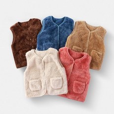 現貨 兒童秋冬毛絨背心】柔軟保暖兒童馬甲背心，男女童時尚坎肩上衣，多尺寸可選