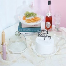 도자기 케익돔 디저트스탠드 케이크돔케이스 베이커리진열 케이크돔뚜껑, 플라라 도자기 케익돔 소