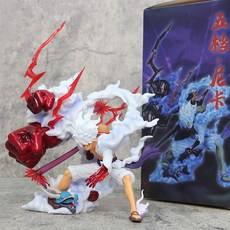 抱漫閣 海賊王手辦黃蜂五檔尼卡路飛，海賊王週邊禮物擺件動漫手辦模型, 1個, 黃蜂尼卡路飛【盒裝-高約25cm】