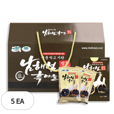 남해섬흑마늘 해풍 먹고 자란 흑마늘 진액, 2.4L, 5개