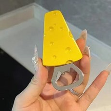 4組葫蘆奶酪設計開蓋神器冰箱貼瓶蓋起子家用可愛創意磁吸開瓶器, 1個, 奶酪開瓶器:4組