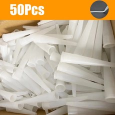 50pcs 유리 노즐 플라스틱 접착제 코킹 건 실란트 실리콘 팁 입 캡 홈 건설 도구, [01] 옵션1