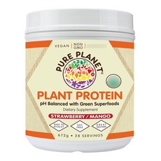 PURE PLANET 植物蛋白 草莓芒果味, 672g, 1罐