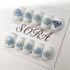 SORA 穿戴甲, 1個, S,白貓眼