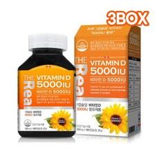 더리얼 건강식품관 더리얼 비타민D 5000IU 150mg x 180캡슐 3박스(18개월분), 더리얼 건강식품관 더리얼 비타민D 5000IU 150m, 3개
