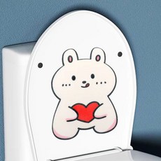 슈리팜 동물캐릭터 탈취제 스티커 실내 인테리어 향기패치, 하트토끼, 2개