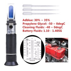 굴절계 유체 부동액 물 1 ATC 4 Adblue 어는점 포함 테스터 요소 IN 도구 배터리 휴대용 유리