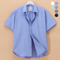 hooangs 大尺碼寬鬆版型牛津短袖夏季襯衫 GZCP-4953