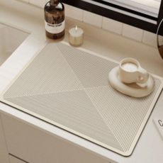 규조토 건조 매트 주방용 논슬립 식기 흡수 빠른 건조 매트 설거지 물기제거 흡수력 물받이 미끄럼 스펀지