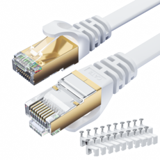 랜선 CAT8 40Gbps 2000Mhz 인터넷 랜케이블, 10m, 1개, 흰색 10m, 1개, 흰색