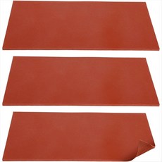 3pcs 실리콘 열 프레스 패드 HTV 공예 비닐 다림질 절연 전송과 호환용 양면 방지 열 프레스 매트, 오렌지 &amp; 레드, 1개
