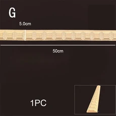 나무 몰딩 코너 Onlay 캐비닛 홈 장식 항목 인형 가구 액세서리 빈티지 조각 된 Applique 프레임, 14 G-5.0cmx1Pc