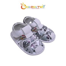 【恰恰兔】台灣手工製 經典寶寶學步涼鞋 【24025塗鴉灰白】真皮鞋墊 吸汗透氣 學步鞋