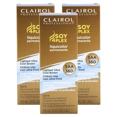 클래롤 소이 포플렉스 리퀴컬러 퍼머넌트 헤어컬러 59ml, 5Aa/36D  Brown, 3개