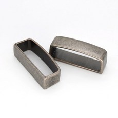 2PCS 합금 벨트 키퍼 공예 가방 액세서리 루프 스트랩 부품 모양 30/35/40MM 가죽 버클 링, Inner Width 30mm, Antique silver