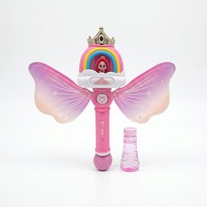 레인보우 버블젬2 요술봉 버블스틱 비눗방울 액 유아 어린이 비누방울 놀이, 1개, 핑크