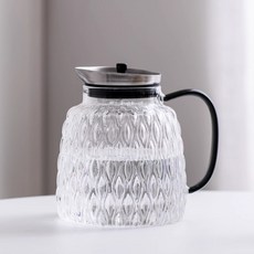Solunasuwa 내열유리 티포트 직화가능, 1개, 1350ml, 투명