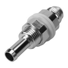 6 란 남성 플레어 벌크 헤드 ~ 5/16 인치 호스 바브 어댑터 피팅 알루미늄 플레어 커넥터 자동차 SUV 용으로 설계되었습니다., 은