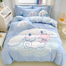 시나모롤 이불 세트 커버 패드 순면 산리오, D