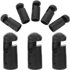 8pcs 블랙 트램펄린 폴 커버 플라스틱 막대 캡 교체용 부품 간편한 설치 다양한 모델에 대한 내구성 보호