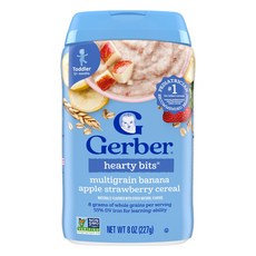 Gerber Hearty Bits® 종합곡물 시리얼 12개월 이상 바나나 사과 딸기 227g(8oz) Gerber (거버), 1, 227g