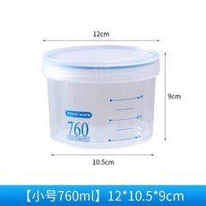 家用密封罐 五穀雜糧收納盒 食品級塑料奶粉罐 大中小號 廚房儲物罐, 1個, 螺紋款/小號760ml
