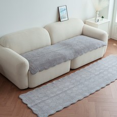 [Guy Laroche] 기라로쉬 토끼털 극세사 쇼파패드 (3인 그레이)
