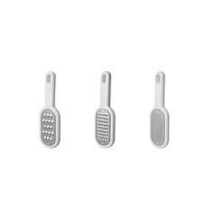 三合一刨絲器 5mm粗絲 3mm細絲 塑膠不鏽鋼材質 白色 21*6.5*1.2cm, 1個