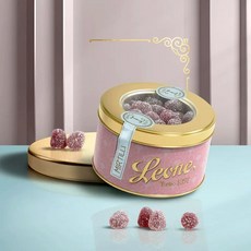 봄맞이 선물 레오네 스낵 과일 - 레트로 젤리 수입 웨딩 병입 선물 캔디 상자, 1개, E. 블루베리맛 과일 젤리 복고풍 선물 상자 150g