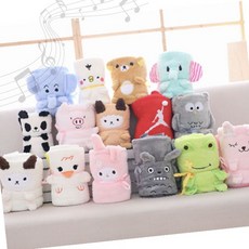 캐릭터 담요 무릎덮개 동물 인형 킷 소파 침실 거실 휴식 포근한 겨울용품