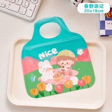 卡通伴手禮 包裝袋 禮盒袋 幼兒園分享禮 糖果收納袋 零食手提自封袋 生日禮物分享袋, 1個, 春野遊記,20*18cm