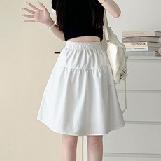 Yellwel 여성용 캐주얼 하프 스커트 여름용 다용도 루즈 핏 미니 스커트 DJP