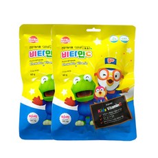 베베모린 뽀롱뽀롱 뽀로로 복숭아맛 비타민C, 50정, 2개