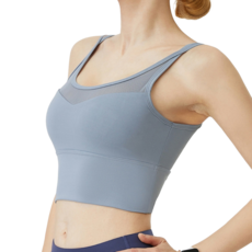 【OniWear】高強度防震雙肩帶美背跑步瑜珈內衣 後交叉透氣網紗 健身內衣 瑜珈 跑步內衣 瑜珈上衣 重訓