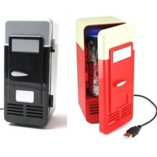 차량용 음료 냉장고 캠핑용 휴대용 전원 소형 usb 냉장고 냉동 컴퓨터용 사무실용 음료수 탁상용 여행용, 레드