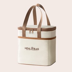 도시락 보냉백 보온 보냉 다용도 쿨러백 접이식 캠핑 도시락가방 보냉가방, 흰색, 12L