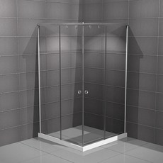 【海夫健康生活館】ITAI一太 皇冠5048 鋁合金淋浴拉門 L型 強化玻璃8mm, 高200/寬100x100cm以內,白金色